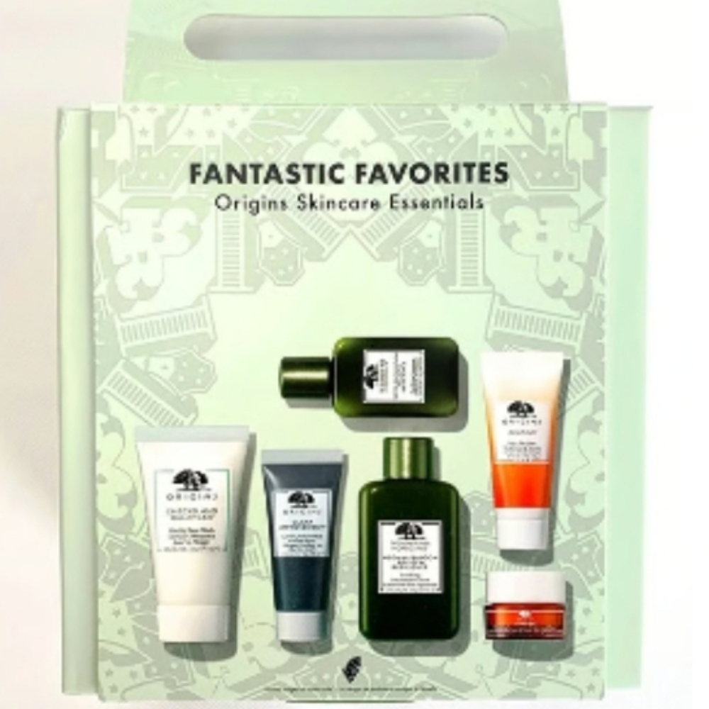 ORIGINS NWT 6 Piece GIFT BOX SKIN CARE ESSENTIALS - Picture 1 of 3